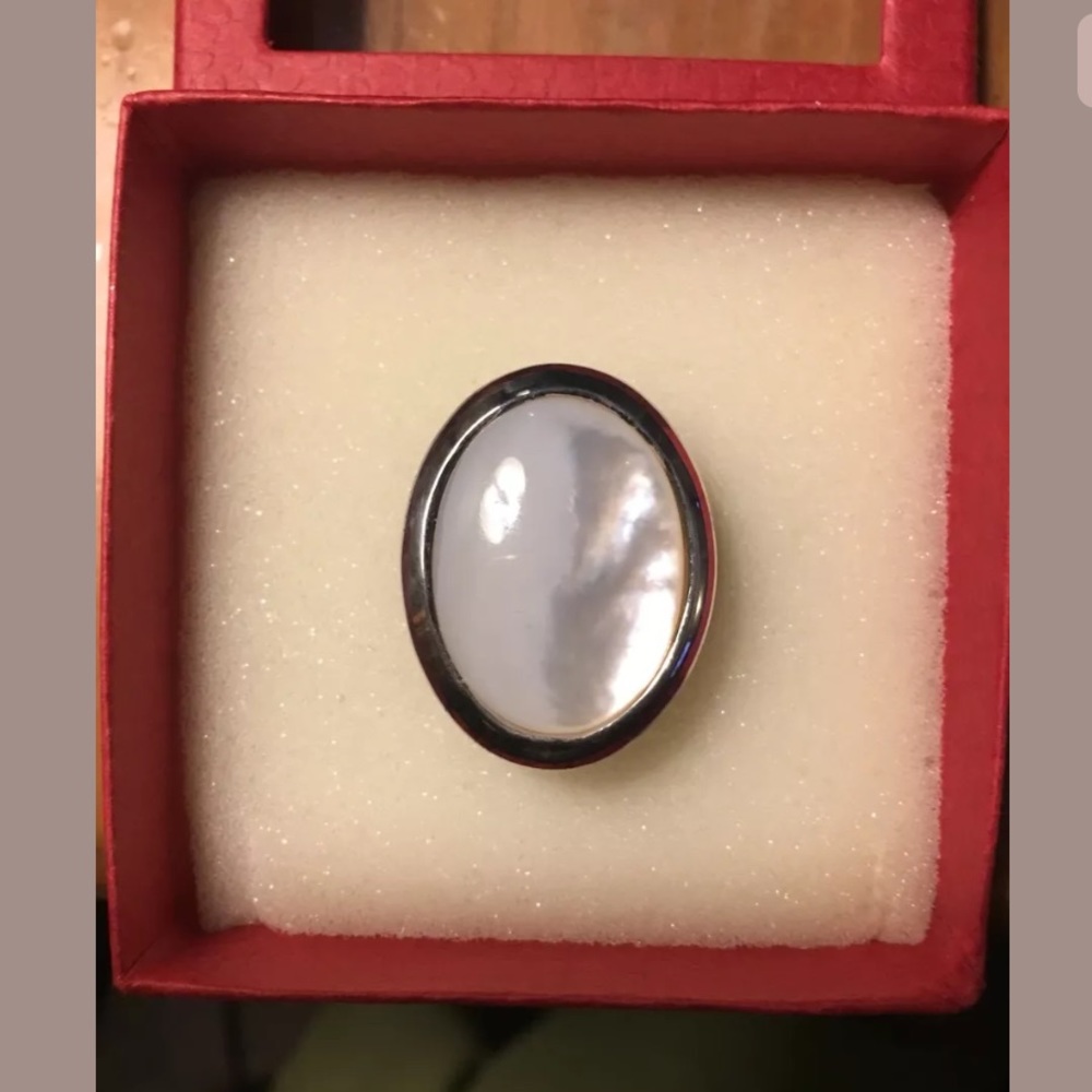 David Signal Sterling 925 Mother Of Pearl Ring 5